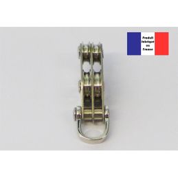 Poulie double à manille et violon - Série Light à billes - 10 mm 2