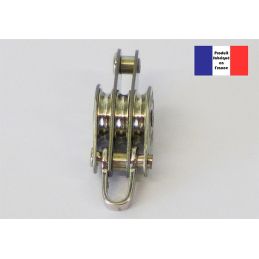 Poulie triple à manille et à ringot - Série Light à billes - 10 mm 2