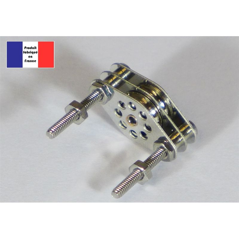 Poulie double plat-pont - Série Light - 10 mm