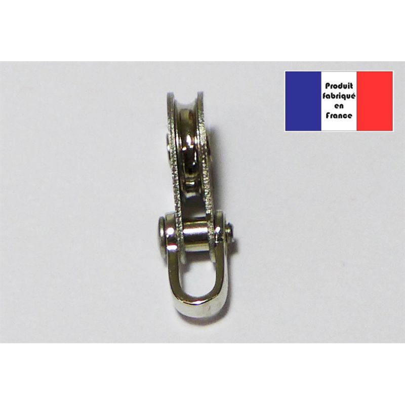 Poulie double à manille - Série Métal - 10 mm