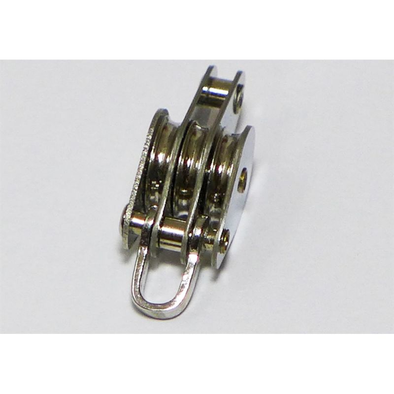 Poulie triple à manille et ringot - Série Métal - 10 mm