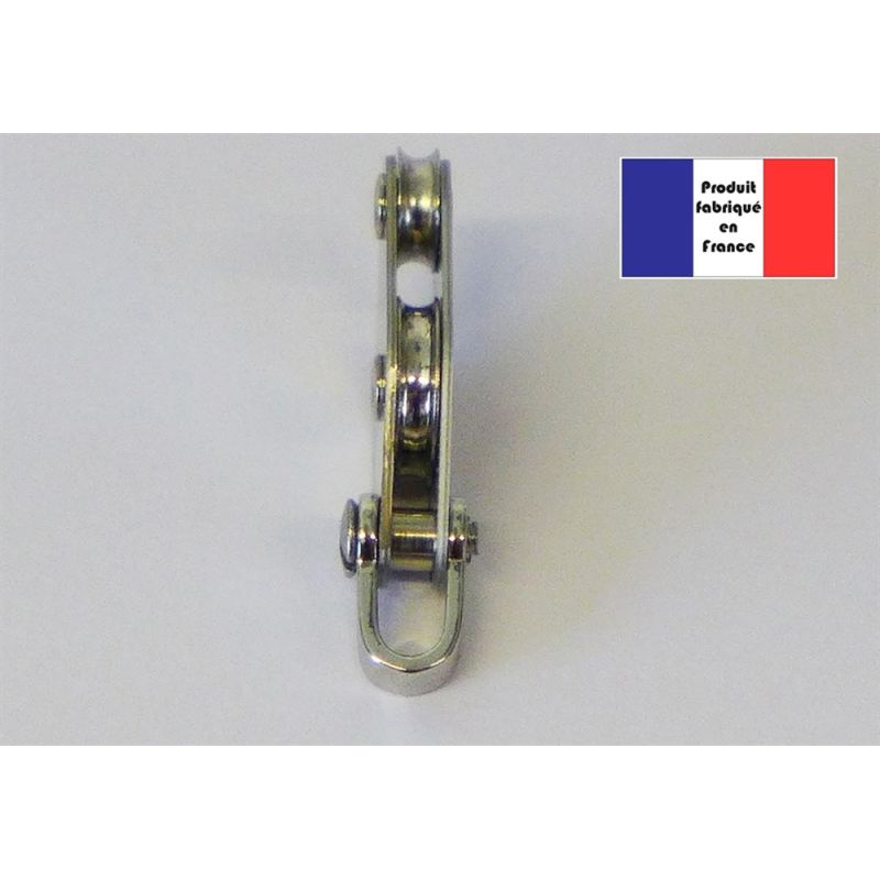 Poulie à manille et violon - Série Métal - 10 mm