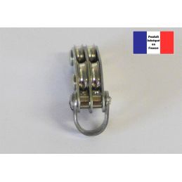 Poulie double violon à manille- Série Métal - 10 mm 2