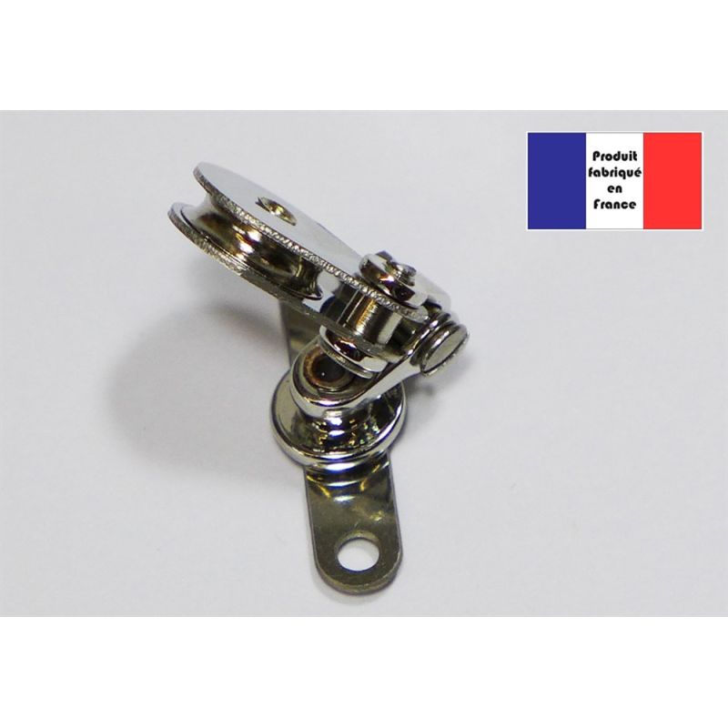 Poulie de renvoi deux axes - Série Métal - 10 mm