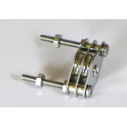 Poulie plat-pont double - Série Métal - 10 mm 2