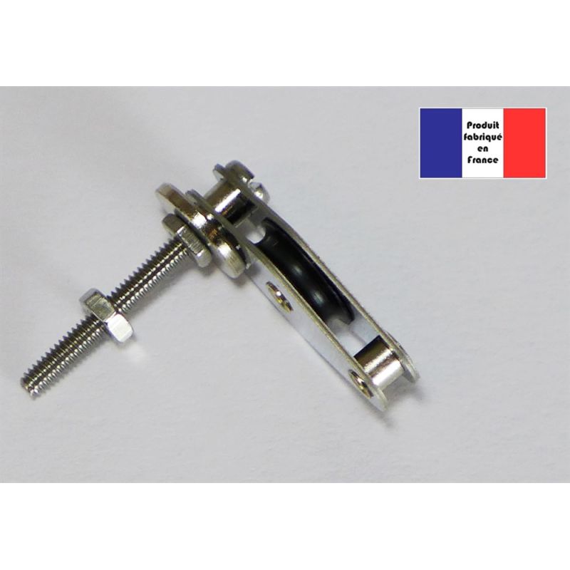 Poulie de renvoi à ringot 360° - Série Nylon - 10 mm