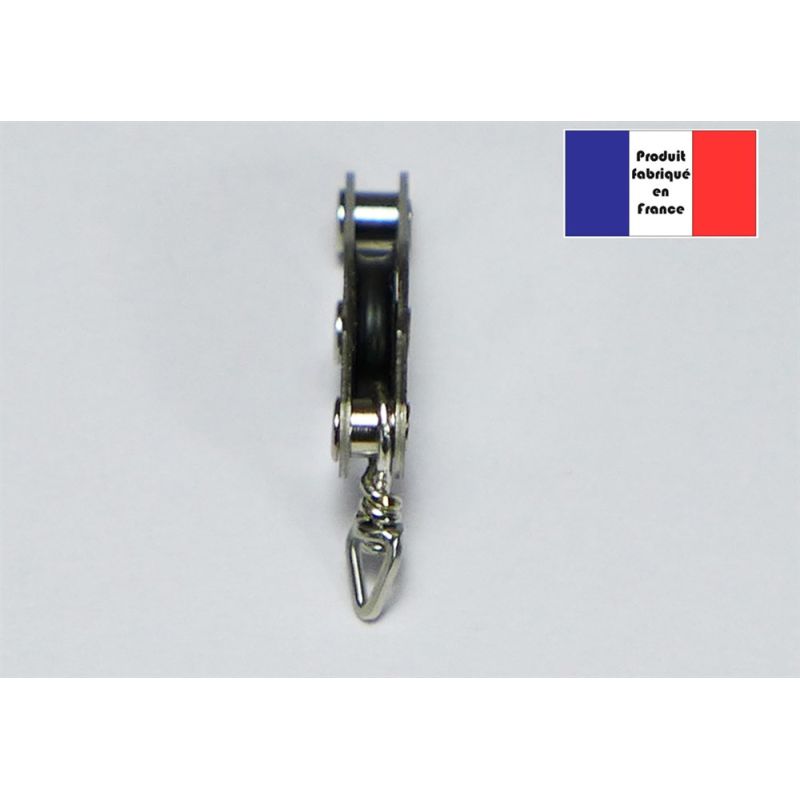 Poulie à émerillon et ringot - Série Nylon - 10 mm