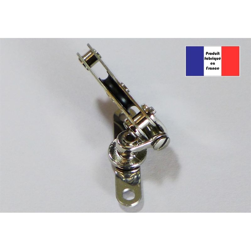 Poulie de renvoi à ringot deux axes - Série Nylon - 10 mm