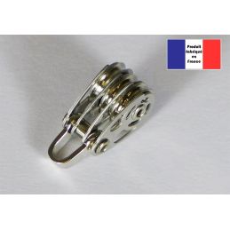 Poulie triple à manille - Série Race à billes - 10 mm 2