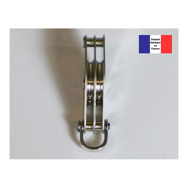 Poulie double à manille et ringots - Série Tempest à billes - 15 mm