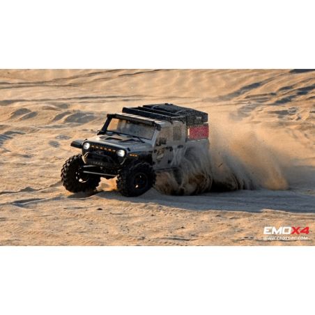 Scale Crawler 1/8 EMO X4 RTR Cross RC - Argent | Ventedemodelisme.fr