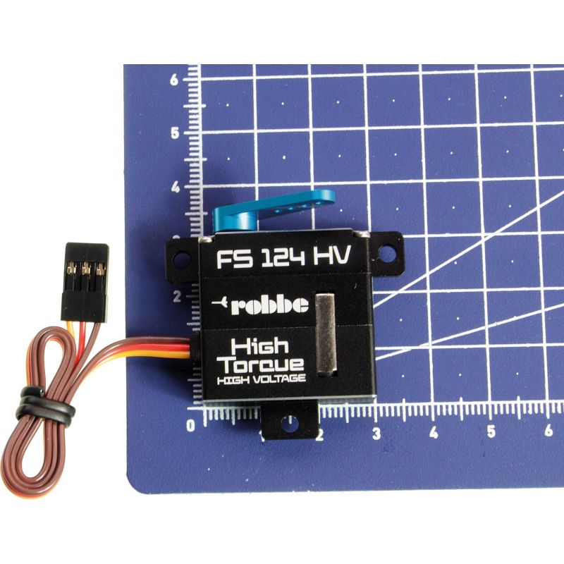Robbe Modellsport FS 124 BB MG HV Digital Servo de surface Dimensions compatibles avec X10 Mini, avec démarrage en douceur