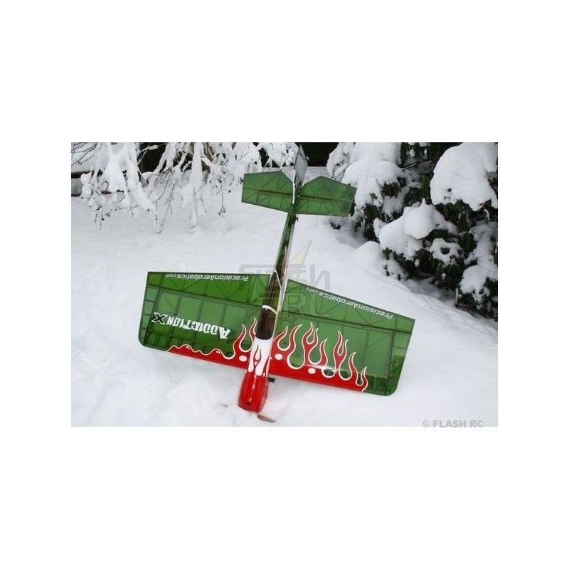 Avion Precision Aerobatics Addiction X (V2) vert ARF env.1.27m - avec LEDs