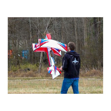 Avion Precision Aerobatics Ultimate AMR 60 Rouge Blanc et Bleu ARF env.1.3m