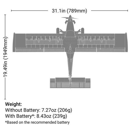 Avion Micro DRACO 800mm BNF Basic with AS3X and SAFE Select