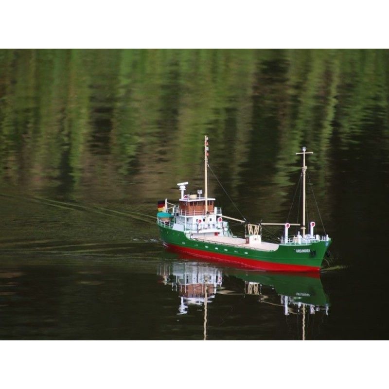 Kit bateau à monter MS Greundiek Küstenmotorschiff Aeronaut 93cm | Ventedemodelisme.fr