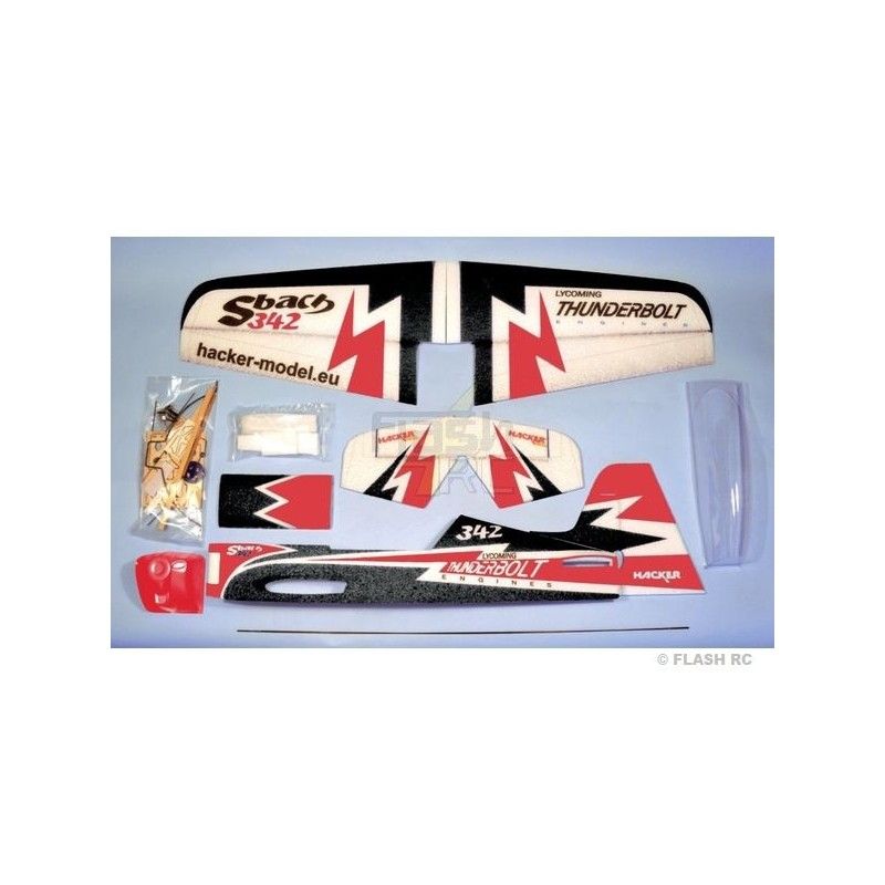 Avion Hacker model Sbach 342 rouge ARF env.1.20m