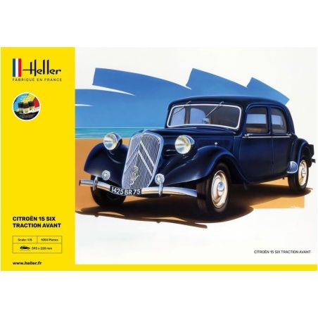 HELLER 56799 MAQUETTE VOITURE STARTER KIT CITROEN 15 SIX TRACTION AVANT 1/8