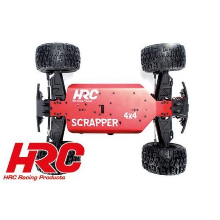 Voiture Auto - 1/10 XL Electrique- 4WD Monster Truck - RTR - HRC NEOXX - Brushed - Scrapper ROUGE/NOIR