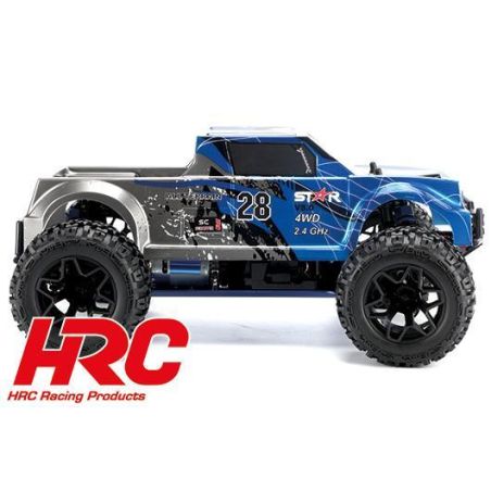 Voiture Auto - 1/10 XL Electrique- 4WD Monster Truck - RTR - HRC NEOXX - Brushed - Scrapper BLEU/NOIR