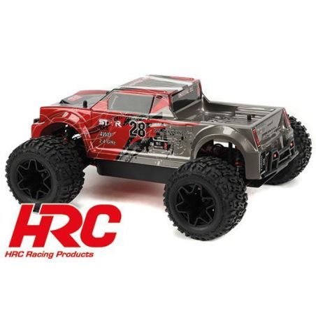 Voiture Auto - 1/10 XL Electrique- 4WD Pickup Truck - RTR - HRC NEOXX - Brushless - Scrapper V2 ROUGE/NOIR