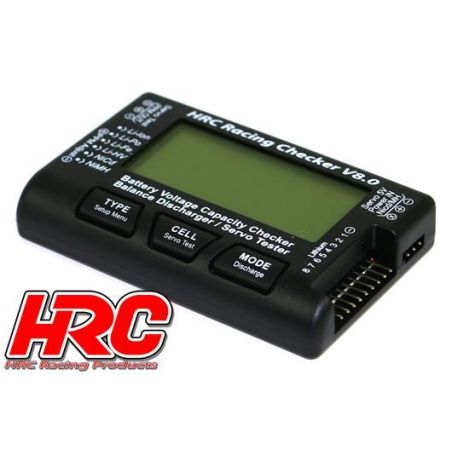 Analyseur de batterie et de servo - 1~8S - Checker & Balancer avec affichage en pourcentage de l'état de l'accu
