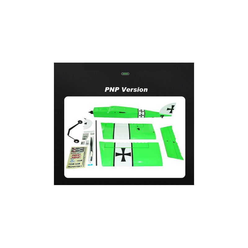 Avion OMPHOBBY Fun Stick Balsa vert avion 1.65m PNP