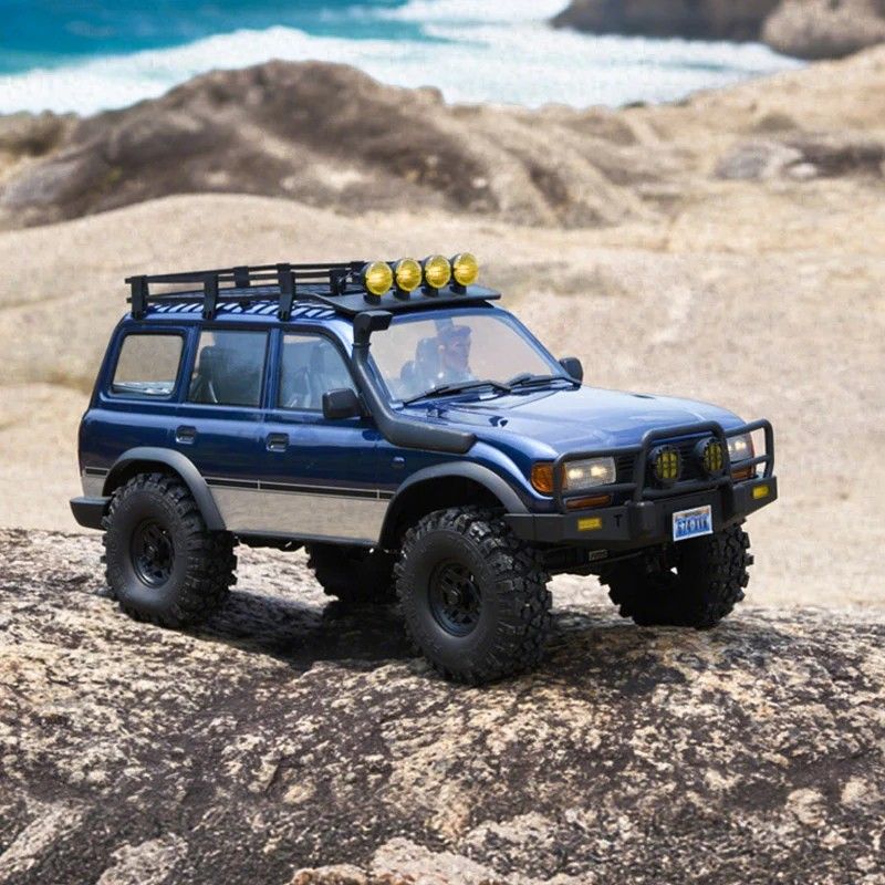 Voiture 1/10 Toyota Land cruiser 80 FCX10Pro scaler ARTR kit (RS ver.) - blue | Ventedemodelisme.fr