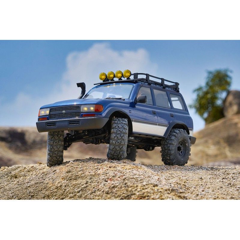 Voiture 1/10 Toyota Land cruiser 80 FCX10Pro scaler ARTR kit (RS ver.) - blue | Ventedemodelisme.fr