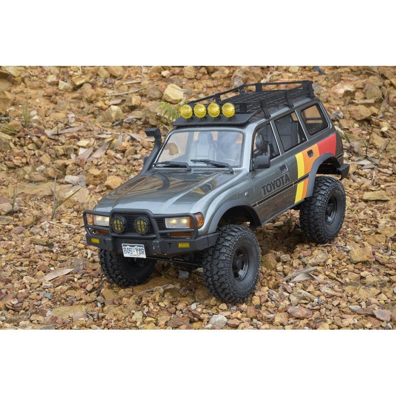 Voiture 1/10 Toyota Land cruiser 80 FCX10 scaler ARTR kit (RS version) - Grey | Ventedemodelisme.fr