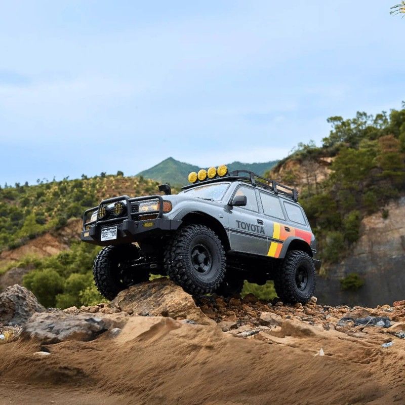 Voiture 1/10 Toyota Land cruiser 80 FCX10 scaler ARTR kit (RS version) - Grey