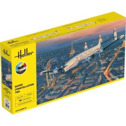 HELLER 58391 MAQUETTE AVION STARTER KIT SUPER CONSTELLATION TWA 1/72