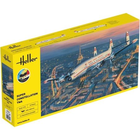 HELLER 58391 MAQUETTE AVION STARTER KIT SUPER CONSTELLATION TWA 1/72