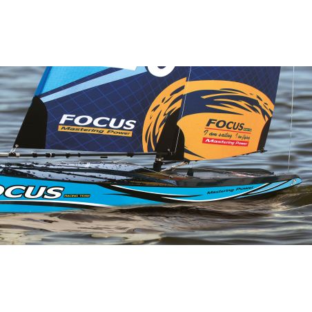Bateau Focus III Racing Sailing Yacht 100cm RTR blue