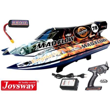 Bateau de course - électrique - RTR - Mad Flow V3 - BRUSHLESS - HRC COMBO 11.1V 2500mAh 40C LiPo & AC Balance Charger