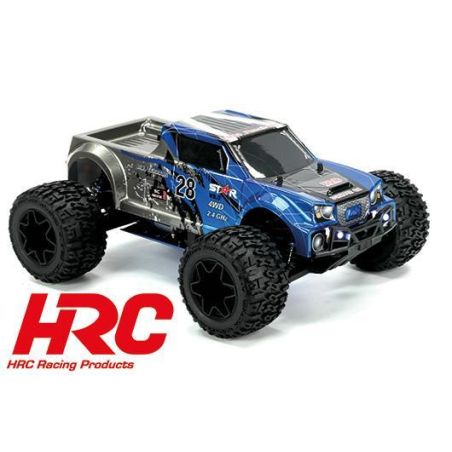 Auto - 1/10 XL Electrique- 4WD Monster Truck - RTR - HRC NEOXX - Brushed - Scrapper BLEU/NOIR