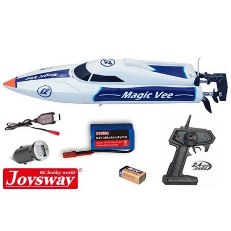 Bateau de course - électrique - RTR - Magic Vee V5 - avec chargeur 6.4V 320mAh LiFe & USB/12V