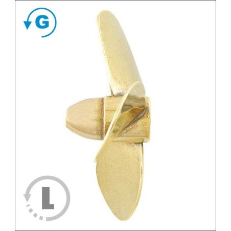 Hélice tripale laiton Ø30mm M4 gamme 146 type A Raboesch Droite FDP Offert