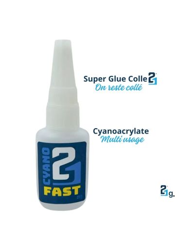Colle21 FAST 21g | Super Glue Ultra-Liquide à Séchage Express – Colle Extra-Forte Multi-Usages