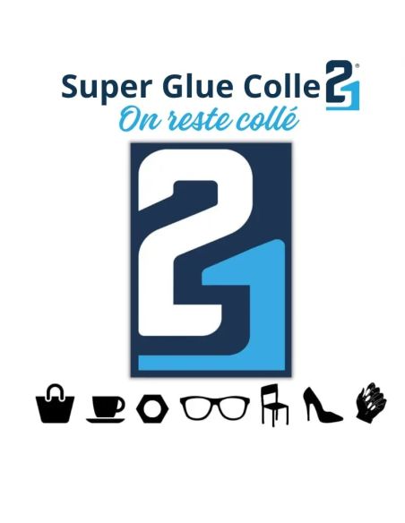 Colle21 FAST 21g | Super Glue Ultra-Liquide à Séchage Express – Colle Extra-Forte Multi-Usages