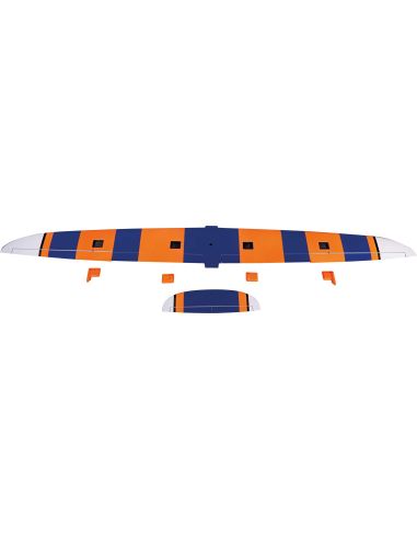 Robbe Modellsport Amplitude ARF 1,8 m entièrement en carbone Orange fluo/bleu, carbone apparent