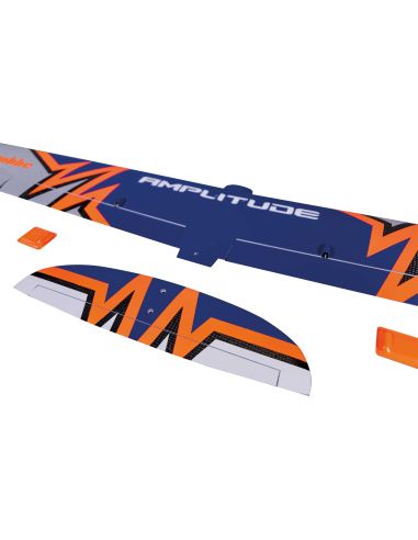 Robbe Modellsport Amplitude ARF 1,8 m entièrement en carbone Orange fluo/bleu, carbone apparent