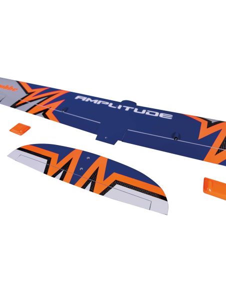Robbe Modellsport Amplitude ARF 1,8 m entièrement en carbone Orange fluo/bleu, carbone apparent