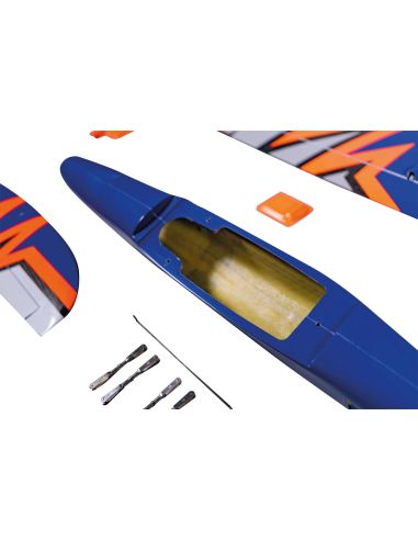 Robbe Modellsport Amplitude ARF 1,8 m entièrement en carbone Orange fluo/bleu, carbone apparent