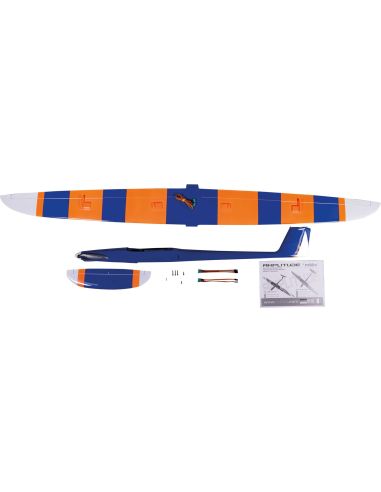 Robbe Modellsport Amplitude PNP Hotliner entièrement en fibre de verre/carbone Orange fluo/bleu, servos et entraînement intégrés