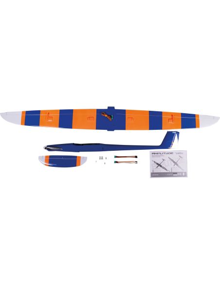 Robbe Modellsport Amplitude PNP Hotliner entièrement en fibre de verre/carbone Orange fluo/bleu, servos et entraînement intégrés
