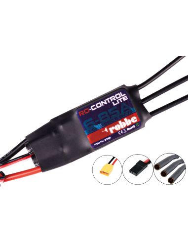 Robbe Modellsport RO-CONTROL 6-85 LITE 3-6S-85(100A) XT-90 (6) 8 V 7 A S-BEC, XT-90/4 mm contact doré