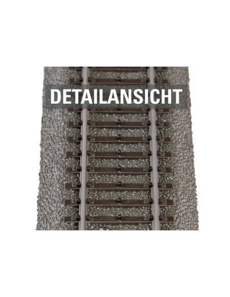 Rail droit Märklin en C, longueur 236,1 mm, boite de 6 rails