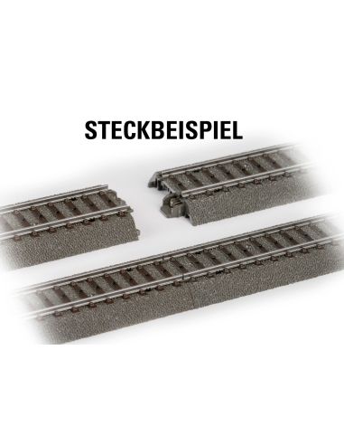 Rail droit Märklin en C, longueur 236,1 mm, boite de 6 rails