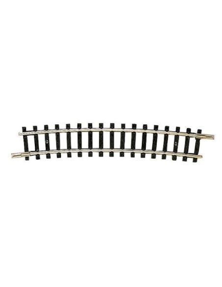 Rails N : Voie courbe R4, arc de 15°, rayon de 329 mm – FLEISCHMANN boite de 12 rails